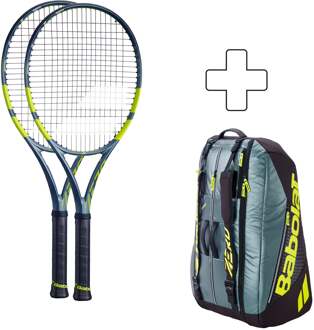 Babolat 2x Pure Aero Plus rackettas antraciet - 4