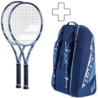Babolat 2x Pure Drive 98 Plus rackettas blauw - 1,2,3,4