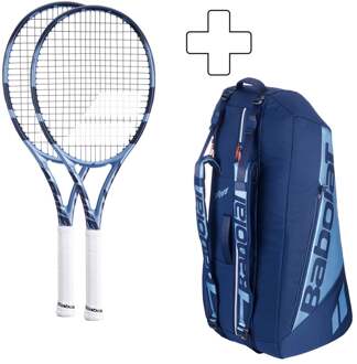 Babolat 2x Pure Drive Team Plus rackettas blauw - 1
