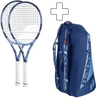 Babolat 2x Pure Drive Team Plus rackettas blauw - 3