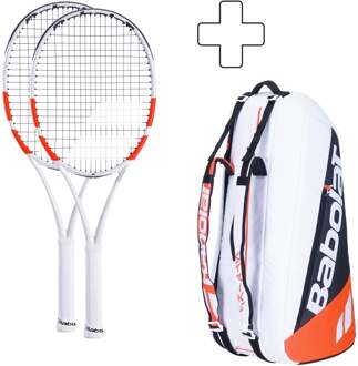 Babolat 2x Team Plus rackettas wit - 4