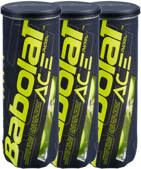Babolat 3x verpakking 3 stuks Ace Padel X3 geel - nosize