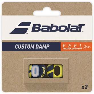 Babolat Custom Damp Demper Verpakking 2 Stuks-Zwart,Geel - nosize