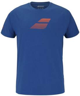 Babolat Exercise Big Flag T-shirt Heren-Blauw - S,XXL