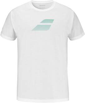 Babolat Exercise Big Flag T-shirt Heren-Wit - S,M,L,XL,XXL