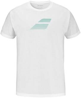 Babolat Exercise Big Flag T-shirt Heren-Wit - S