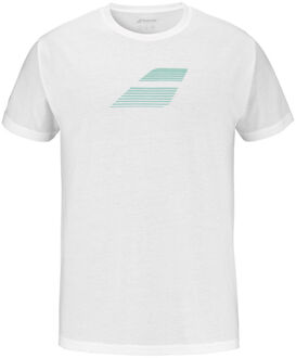 Babolat Exercise Big Flag T-shirt Heren-Wit - XL,XXL