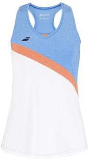 Babolat Play Tanktop Dames-Wit,Lichtblauw - XS