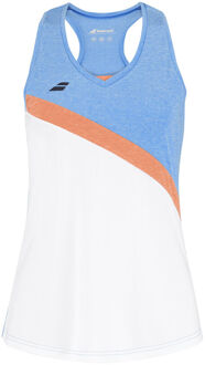 Babolat Play Tanktop Meisjes-Wit,Lichtblauw - 128