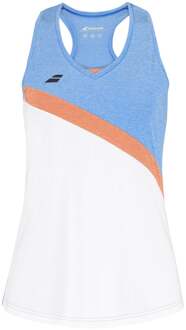 Babolat Play Tanktop Meisjes-Wit,Lichtblauw - 164