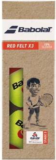 Babolat Red Felt (Stage 3) Zak Met 3 Stuks geel - nosize