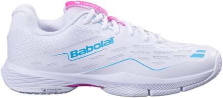 Babolat Sensa Rise Dames Padel Schoen Dames-Wit,Rood - 36.5,37,38,38.5,39,40,40.5,41,42