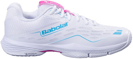 Babolat Sensa Rise Dames Padel Schoen Dames-Wit,Rood - 36.5,38.5,39,40,40.5,41,42