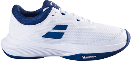 Babolat SFX 4 Tennisschoenen Heren-Wit,Donkerblauw - 46.5