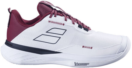 Babolat Sfx Evo CLY Tennisschoenen Heren-Wit,Donkerrood - 46