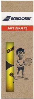 Babolat Soft Foam Zak Met 3 Stuks geel - nosize