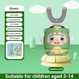 Baby 360 ° Sonic Elektrische Tandenborstel Kinderen Intelligente Automatische Borstel Hoofd Kids Usb Drogen U Vorm Siliconen Uv Sterilisatie 01