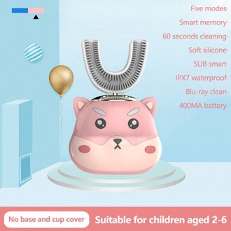 Baby 360 ° Sonic Elektrische Tandenborstel Kinderen Intelligente Automatische Borstel Hoofd Kids Usb Drogen U Vorm Siliconen Uv Sterilisatie 09