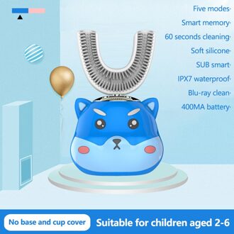 Baby 360 ° Sonic Elektrische Tandenborstel Kinderen Intelligente Automatische Borstel Hoofd Kids Usb Drogen U Vorm Siliconen Uv Sterilisatie 12