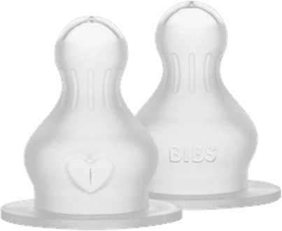 Baby Accessoires BIBS Baby Bottle Nipple Round Silicone Fast Flow 2 st