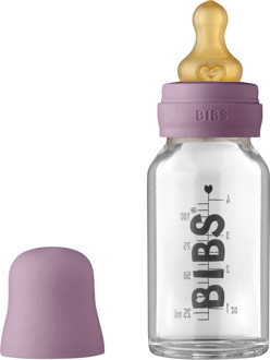 Baby Accessoires BIBS Baby Glass Bottle Complete Set Latex Mauve 110 ml