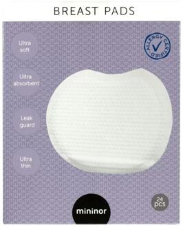 Baby Accessoires Mininor Borstkussentjes Wit 24 st