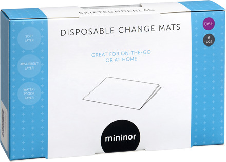 Baby Accessoires Mininor Disposable Change Mat 6 st