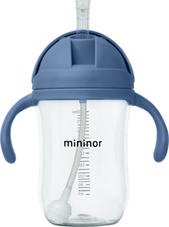 Baby Accessoires Mininor Straw Cup Tritan Blue Whale 330 ml