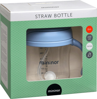 Baby Accessoires Mininor Strawfles Tritan Blue 220 ml