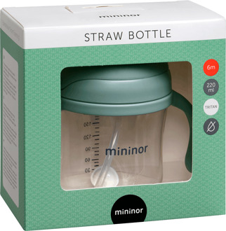 Baby Accessoires Mininor Stro Fles Tritan Green 220 ml