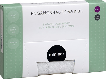 Baby Accessoires Mininor Wegwerp Slabbetjes 10 st