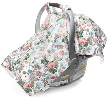 Baby Autostoel Canopy Verpleging Cover Autostoel Luifel Voor Meisjes Of Jongens Mooie Bloemen Patroon
