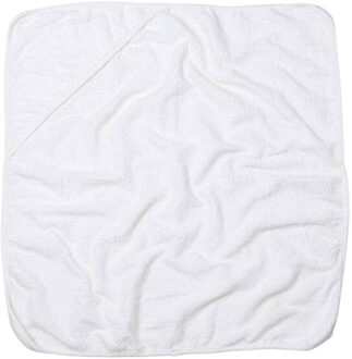 Baby babies handdoek met kap Wit - One size