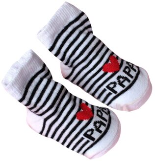 Baby Baby Jongen Meisje Antislip Vloer Sokken Liefde Mama Papa Brief Sokken Liefde Daddy Love Mom Katoenen-Stijl Baby Sokken Grijs