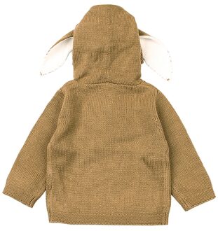 Baby Baby Meisje Jongen Kleding Met Lange Mouwen Hooded Gebreide Trui Waarschuw Winter Truien Haak Tops Babys Meisjes Jongens Kleding Bruin / Nieuwgeboren