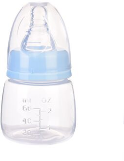 Baby Baby Mini Draagbare Voeden Verpleging Fles Bpa Gratis Veilige Pasgeboren Kids Verpleging Feeder Vruchtensap Melk Flessen 60ml blauw