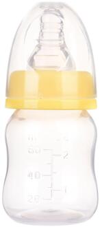 Baby Baby Mini Draagbare Voeden Verpleging Fles Bpa Gratis Veilige Pasgeboren Kids Verpleging Feeder Vruchtensap Melk Flessen 60ml geel