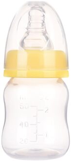 Baby Baby Mini Draagbare Voeden Verpleging Fles Bpa Gratis Veilige Pasgeboren Kids Verpleging Feeder Vruchtensap Melk Flessen 60ml geel