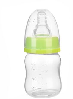 Baby Baby Mini Draagbare Voeden Verpleging Fles Bpa Gratis Veilige Pasgeboren Kids Verpleging Feeder Vruchtensap Melk Flessen 60ml groen