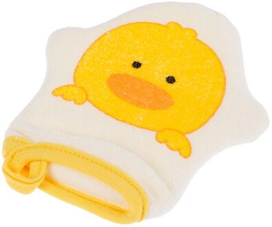 Baby Bad Handdoek Accessoires Baby Cartoon Super Zachte Baby Bad Borstels Katoen Wrijven Kinderen Body Wassen Veeg Handschoenen geel
