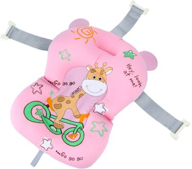 Baby Bad Pad Baby Douche Bad Pad Antislip Bad Mat Pasgeboren Veiligheid Bad Ondersteuning Kussen Zacht Kussen roze