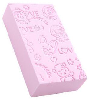 Baby Bad Spons Dode Huid Remover Borstels Cartoon Print Schoonmaken Douche Absorberen Water Spons Vegen Kinderen Bad Gereedschap Badkamer Roze