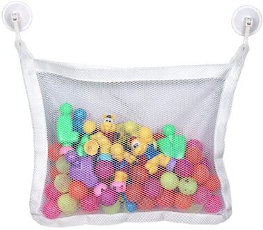 Baby Bad Tijd Leuke Toy Tidy Opslag Zuignap Zak Mesh Badkamer Organisator Netto Voor Cognitieve Floating Toy Rectangles