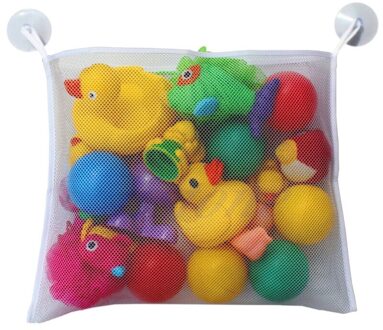 Baby Bad Tijd Leuke Toy Tidy Opslag Zuignap Zak Mesh Badkamer Organisator Netto Voor Cognitieve Floating Toy Squares