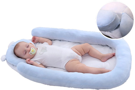 Baby Bassinet Portable Ultra Soft Infant Lounger Bed Mattress with Removable Pillow for Sleeping Napping