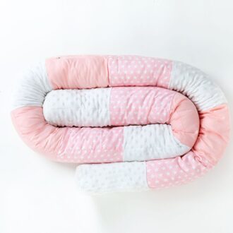 Baby Bed Bumper Safe Long Pillow Anti-collision Cot Pillow Crib Bumper For Baby Cushion Bumper Protector Room Decor YZL009 roze
