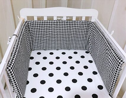 Baby Bed Sets Bumper100 % Katoen Anti-Collision Wasbare Pasgeboren Wieg Dekbedovertrek Laken Kussensloop Bed Opknoping Tas beddengoed De 180 cm bumper