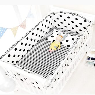 Baby Bed Sets Bumper100 % Katoen Anti-Collision Wasbare Pasgeboren Wieg Dekbedovertrek Laken Kussensloop Bed Opknoping Tas beddengoed De 6stk