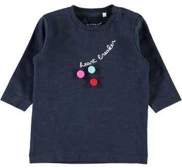 Baby Bedrukt T-shirt Met Lange Mouwen Dames Blauw - 68