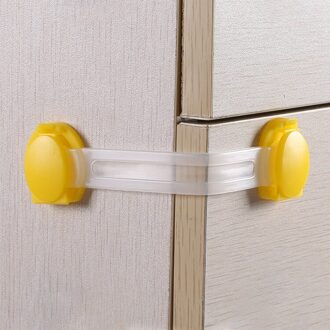 Baby Bescherming Ladeblokkering Kinderslot Kindje Anti-Snuifje Hand Kast Koelkast Wc Slot geel